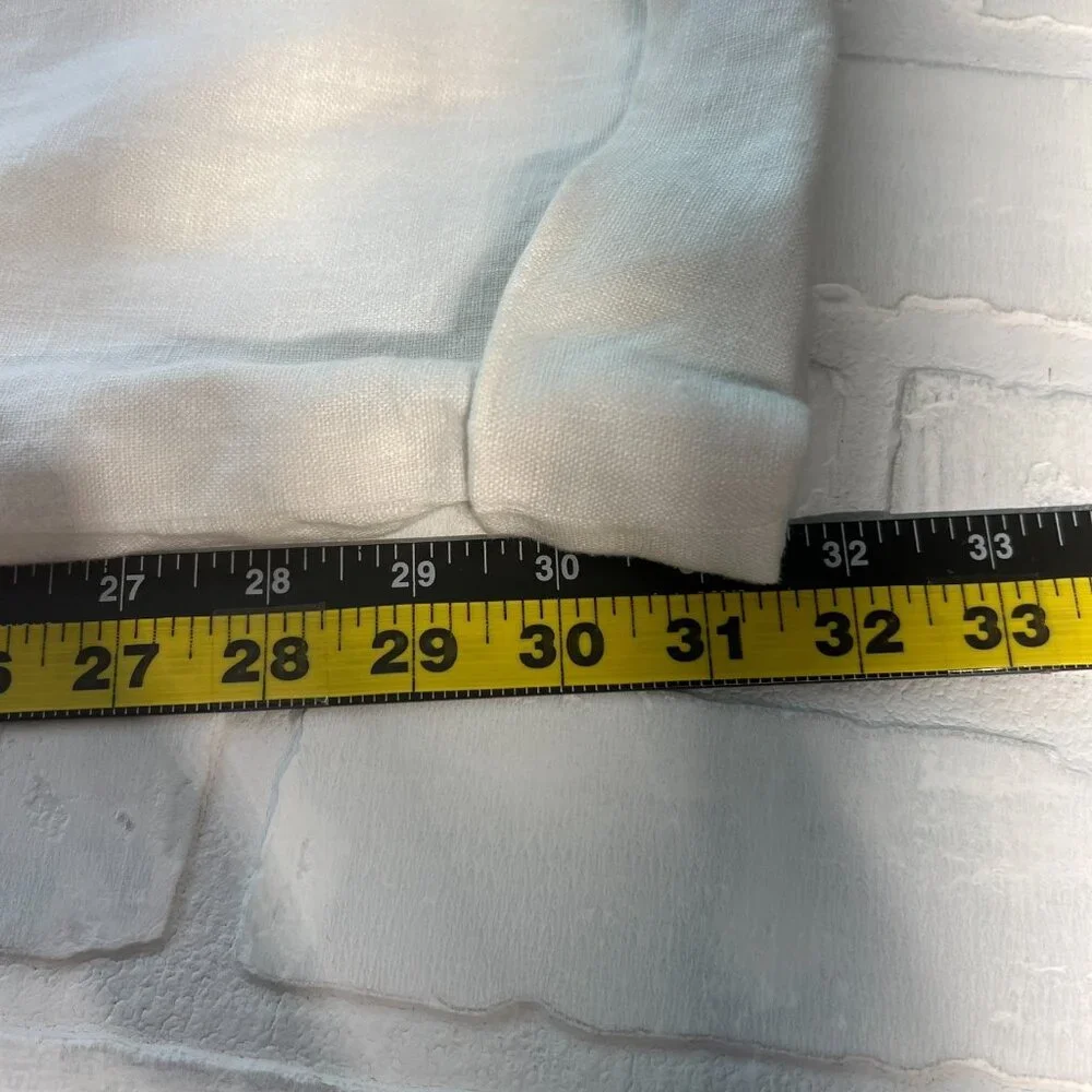 Lauren Ralph Lauren Trousers Pants Womens‎ 14 Ivory 100% Linen Wide Leg Lined
